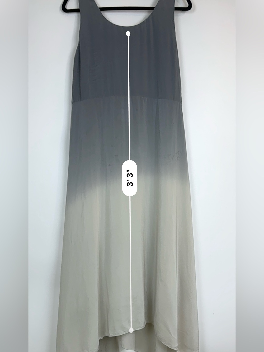 Eileen Fisher Sleeveless Grey Ombré Midi Dress - Picture 12 of 15